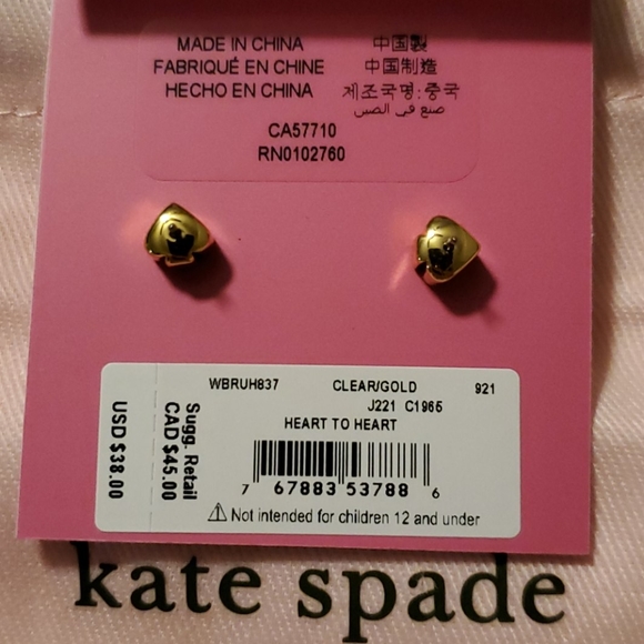 kate spade new york Heart To Heart Pave Studs - Picture 9 of 9